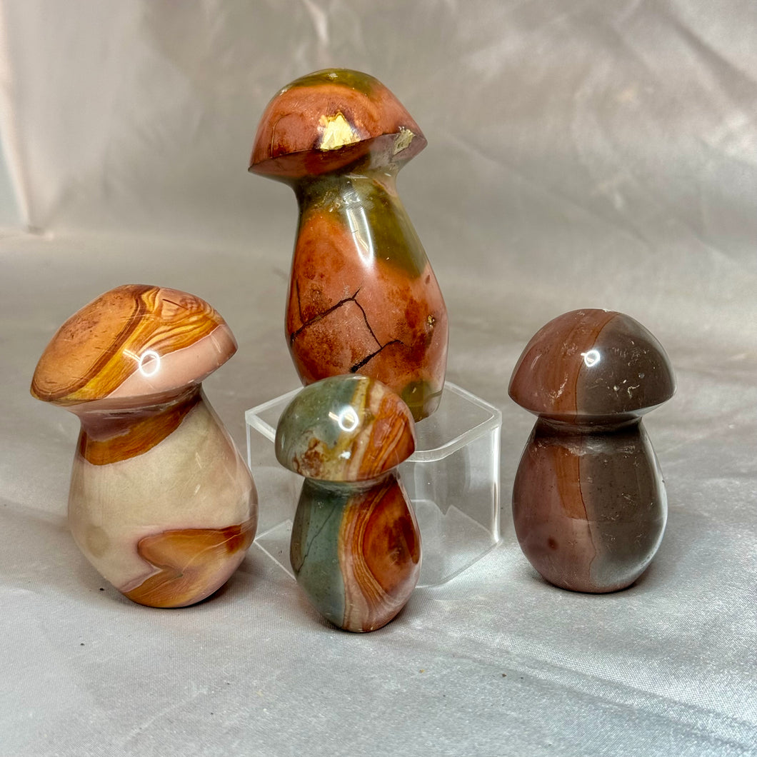 Polychrome Jasper Mushrooms