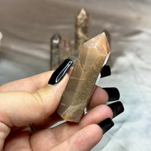 Load image into Gallery viewer, Black Moonstone with Sunstone Tower
