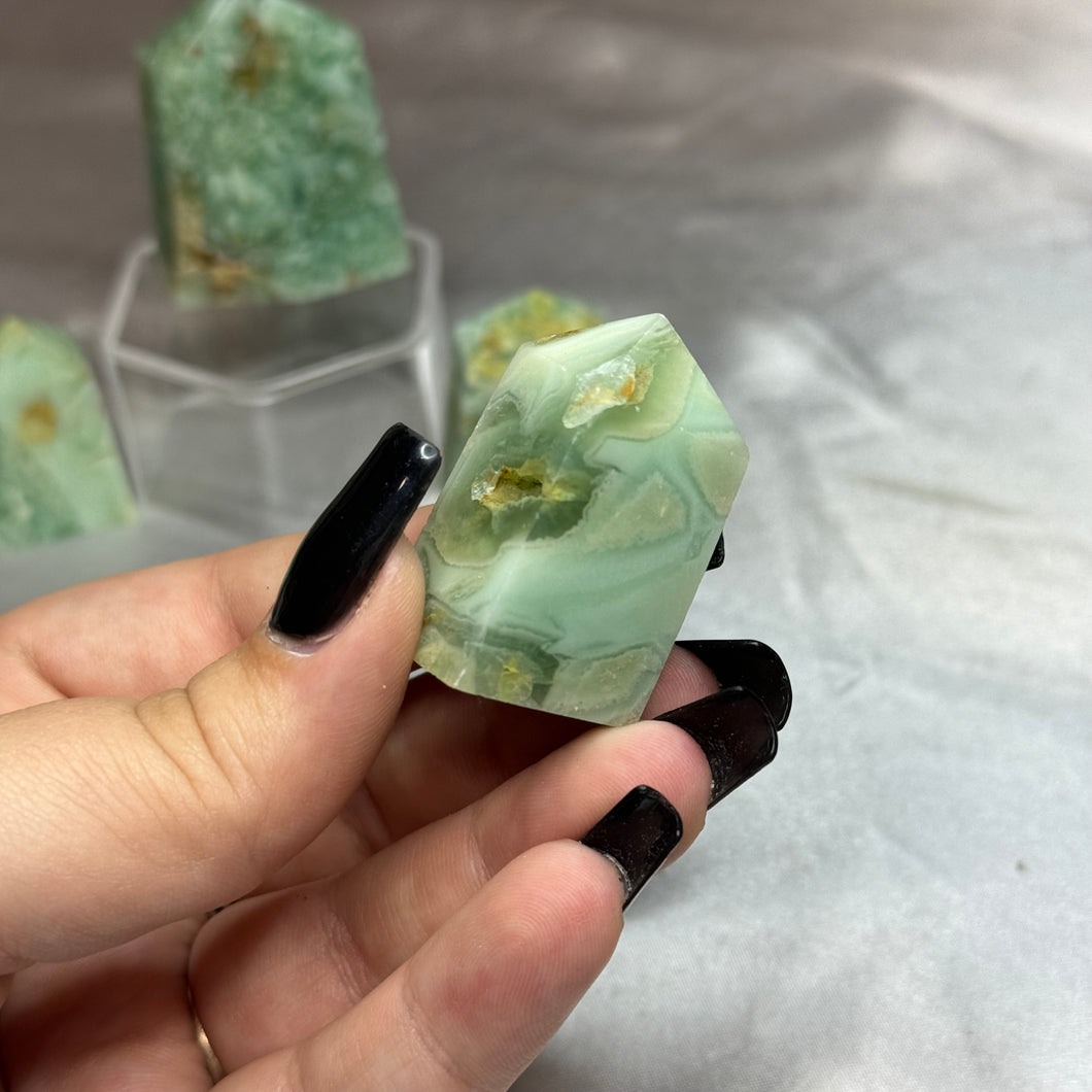 Brecciated Green Fluorite Tower