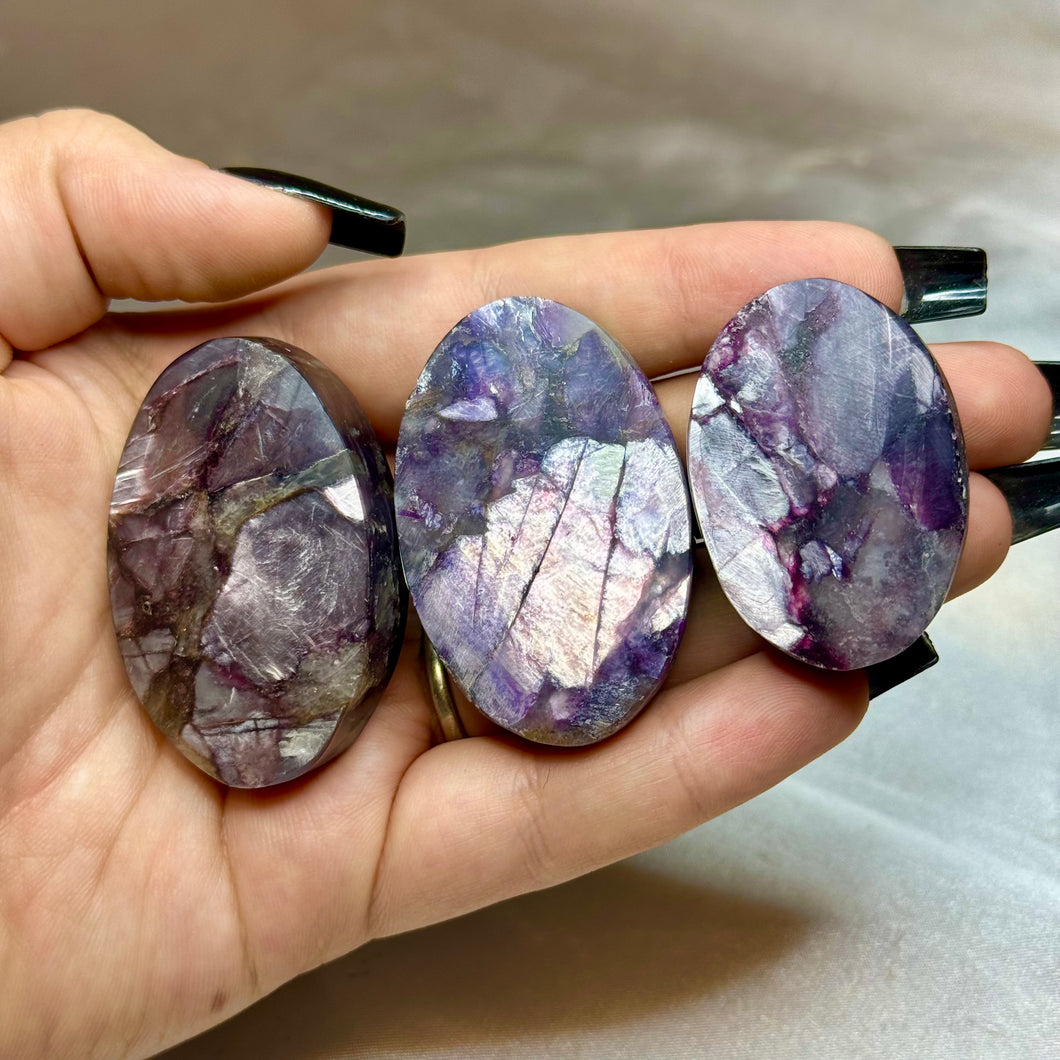 Gem Lepidolite Palmstone