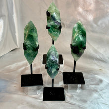 Load image into Gallery viewer, Fluorite Double Points on Custom Stands

