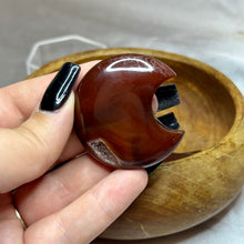 Load image into Gallery viewer, Carnelian Druzy Moons
