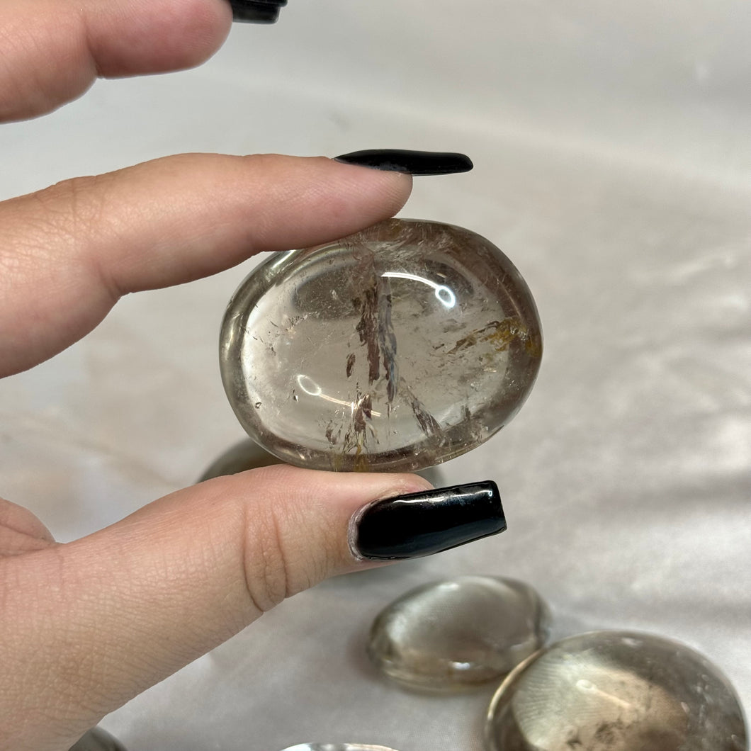 Smokey Quartz Palmstones and Hearts