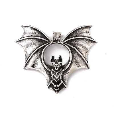 Large Stainless Steel Bat Pendant