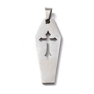 Stainless Steel Coffin Pendant